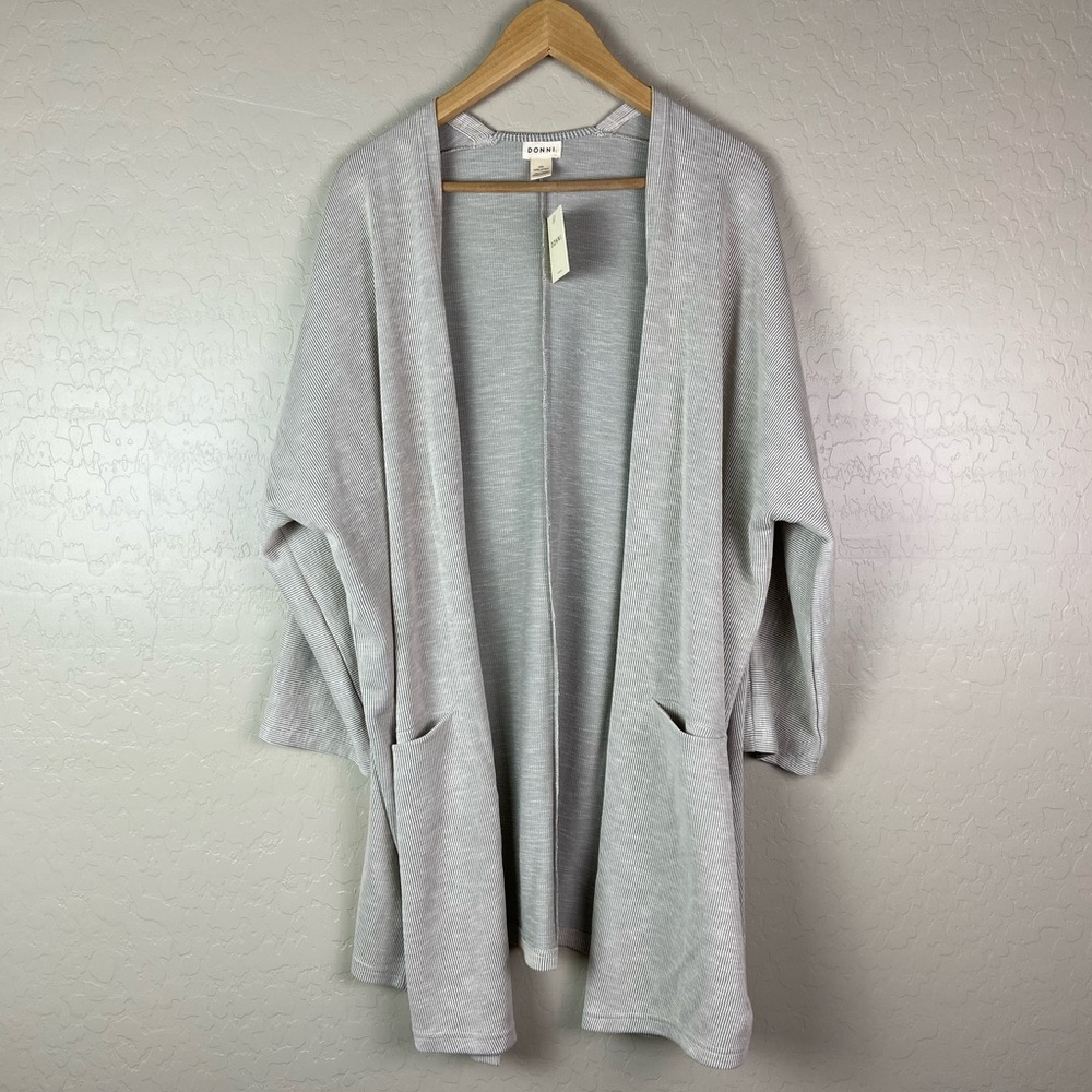 Donni sandwash cardigan sweater gray